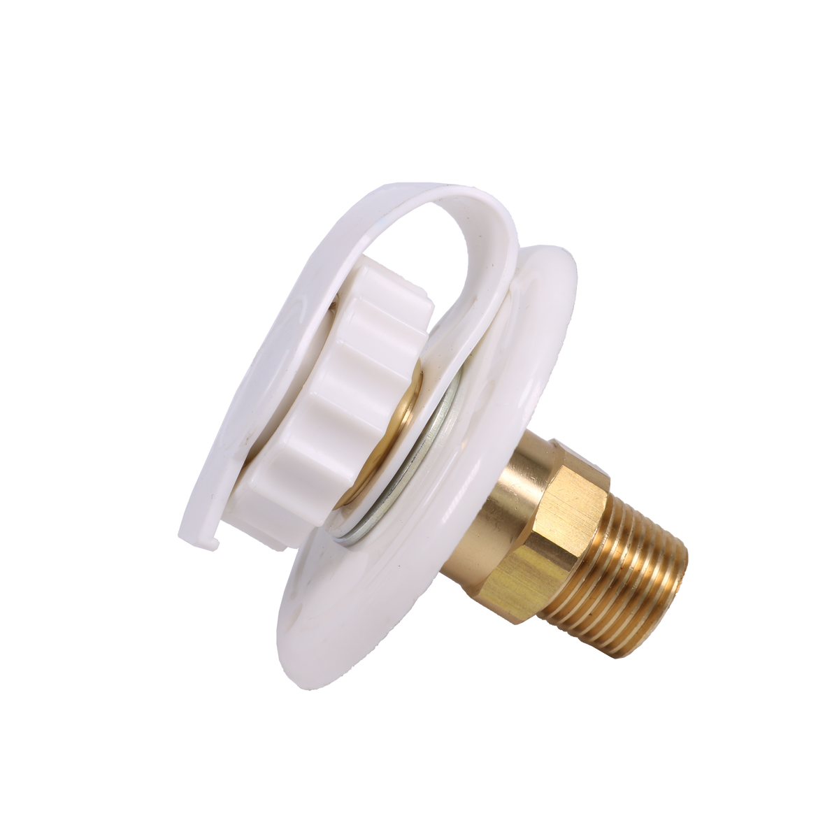 Check Valve RecPro RV City Water Fill Inlet | Black | Optional Hose Elbow | Flange Brass With | Camper | Trailer | Marine (No Hose Elbow) | Made In America Rv Fresh Water Hose - Foto 4