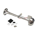 JDMSPEED 12V 390mm Stainless Steel Single Trumpet Horn For Truck Train Car Marine Boat