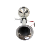 JDMSPEED 12V 390mm Stainless Steel Single Trumpet Horn For Truck Train Car Marine Boat