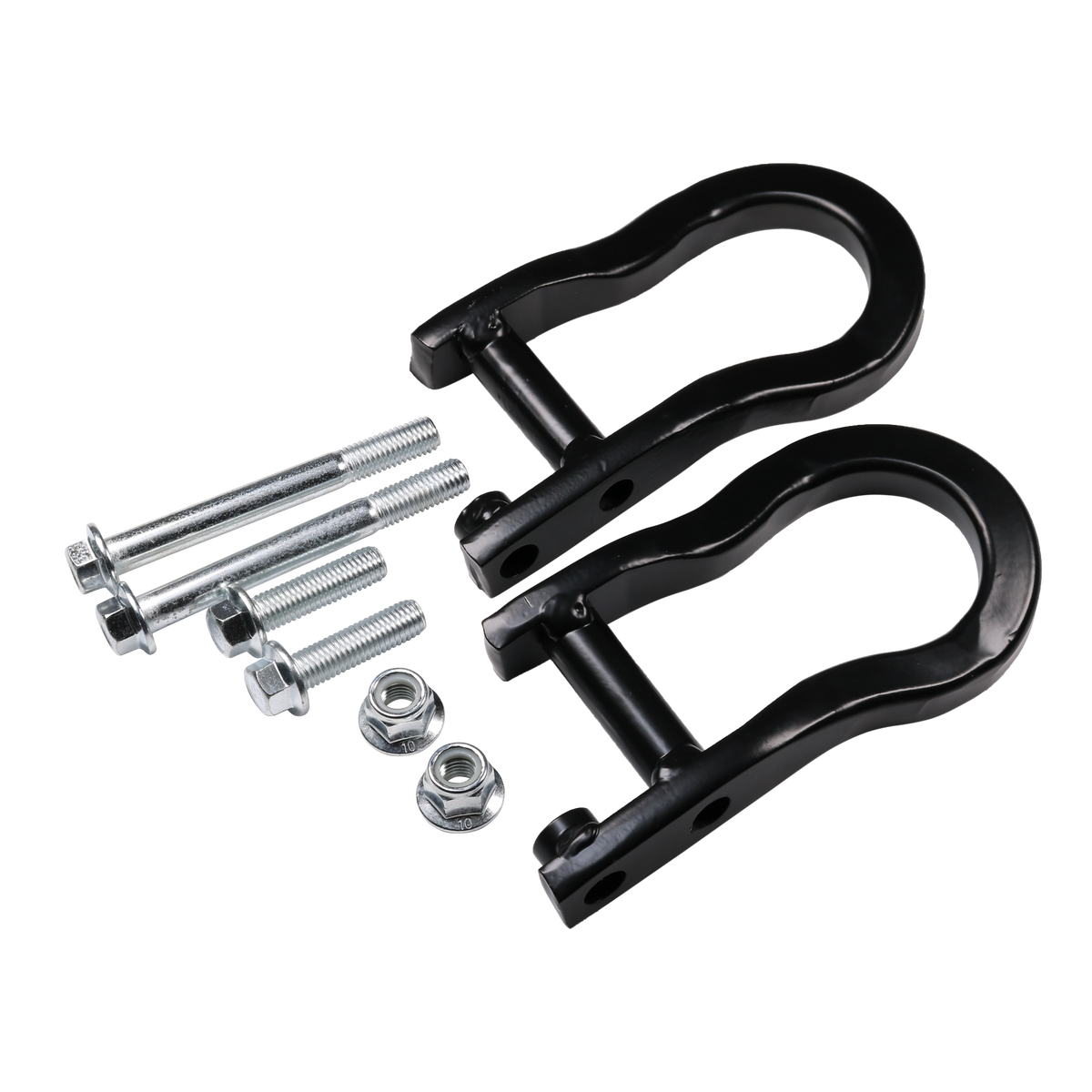 Carmocar Black Tow Hooks For Chevy Silverado & GMC Sierra 1500 2007-2019 – Pair