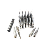 JDMSPEED 24 PCS Chrome Spike Lug Nuts 14x1.5 For Chevy Silverado Tahoe 4.4" Tall w/ Key