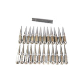 JDMSPEED 24 PCS Chrome Spike Lug Nuts 14x1.5 For Chevy Silverado Tahoe 4.4" Tall w/ Key