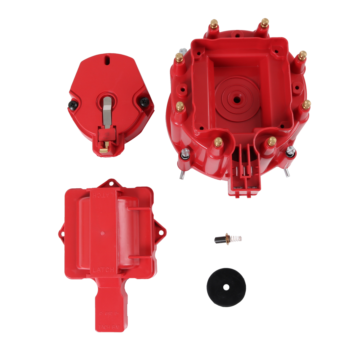 HEI Large Cap & Rotor Kit – Red Cap, Coil, Rotor For Chevy SBC BBC V8 Engines