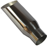 JDMSPEED 2.5 Inlet 3.5 Outlet 12 Long Dual Wall Angle Cut Exhaust Tip Tail Pipe Weld On