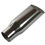 JDMSPEED 2.5 Inlet 3.5 Outlet 12 Long Dual Wall Angle Cut Exhaust Tip Tail Pipe Weld On