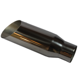 JDMSPEED 2.5 Inlet 3.5 Outlet 12 Long Dual Wall Angle Cut Exhaust Tip Tail Pipe Weld On