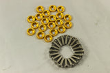 JDMSPEED 20pcs Gold Billet Aluminum Fender/Bolt Engine Bay Dress Up/Bumper Washer Kit