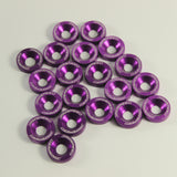 JDMSPEED 20pcs Purple Billet Aluminum Fender/Bumper Washer/Bolt Engine Bay Dress Up Kit