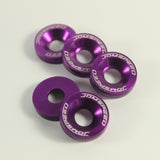 JDMSPEED 20pcs Purple Billet Aluminum Fender/Bumper Washer/Bolt Engine Bay Dress Up Kit