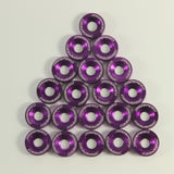 JDMSPEED 20pcs Purple Billet Aluminum Fender/Bumper Washer/Bolt Engine Bay Dress Up Kit