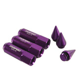 JDMSPEED 20pc Purple Cap Spiked Extended Tuner Aluminum M12X1.5 Racing Wheel Rim Lug Nuts