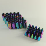 JDMSPEED 20PCS M12X1.5 Neo Chrome SPIKED Extended Tuner 60mm Lug Nuts Wheels Rims