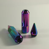 JDMSPEED 20PCS M12X1.5 Neo Chrome SPIKED Extended Tuner 60mm Lug Nuts Wheels Rims