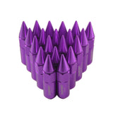 JDMSPEED 20pc Purple Cap Spiked Extended Tuner Aluminum M12X1.5 Racing Wheel Rim Lug Nuts