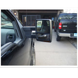 JDMSPEDD  Chrome Towing Power Heated Signal Puddle Pair Mirrors For 07-14 Ford F150 Pickup