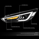 JDMSPEED 2pcs For 2015 2016 2017 Ford Focus Headlight Led DRL Halo Projector Lamp LH+RH