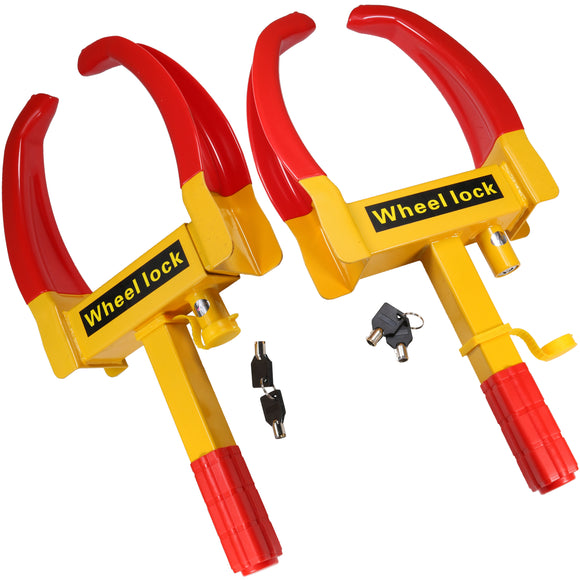 JDMSPEED 2pcs Anti Theft Wheel Lock Clamp Boot Tire Claw Trailer Auto Car Truck Towing