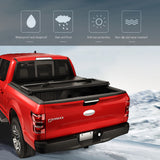JDMSPEED 5.7ft Lock Hard Tri-Fold Tonneau Cover For 2009-2024 Ram 1500 2500 3500 5.7ft