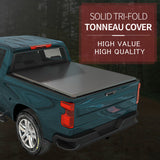 JDMSPEED 4.6FT Bed 3-Fold Tonneau Cove Soft Tri Fold 4'6" Bed For Ford Maverick 4WD 2022