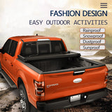 JDMSPEED 8FT Long Bed Hard 3-fold Tonneau Cover For 99-16 Ford F250 350 F550 Super Duty