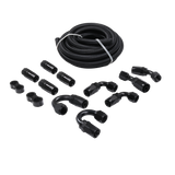 JDMSPEED 8AN Nylon Braided Fuel Line Kit w/ Oil/Gas/Fuel Hose End Fittings Adapters 20FT