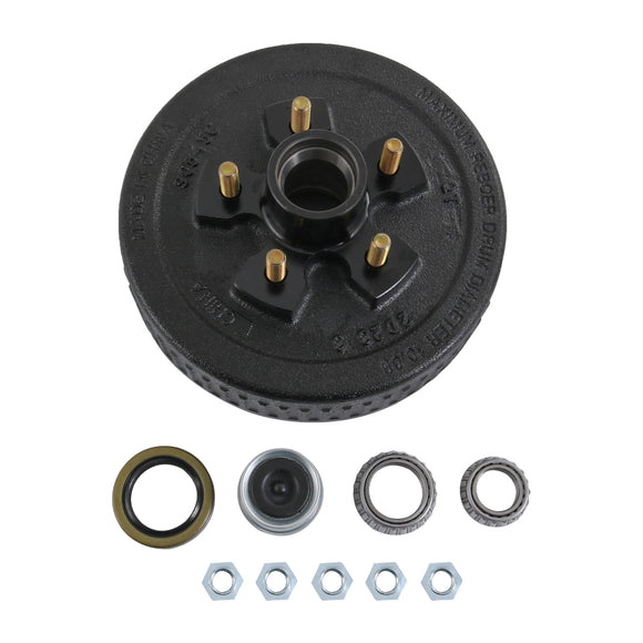 JDMSPEED New Trailer Brake Hub Drum Kit 5 on 4.5