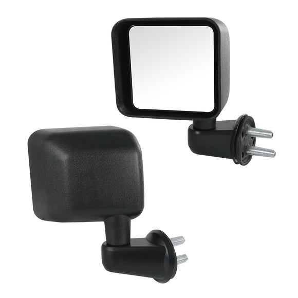 JDMSPEED Left Right Side View Mirror Set NEW For Jeep Wrangler 2018 Wrangler JK 2007-2017