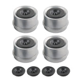 JDMSPEED 4X Trailer 1.98" Axle EZ Lube Grease Hub Cover Dust Cap Cup & Extra Rubber Plug