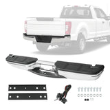 JDMSPEED Rear Step Bumper W/o Park Sensor Holes Chrome For 1999-2007 Ford F-250 F-350