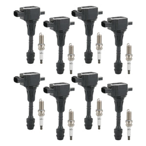 JDMSPEED 8X Ignition Coil Spark Plug For Nissan Armada Titan Infiniti 5.6L 04-2007 UF510