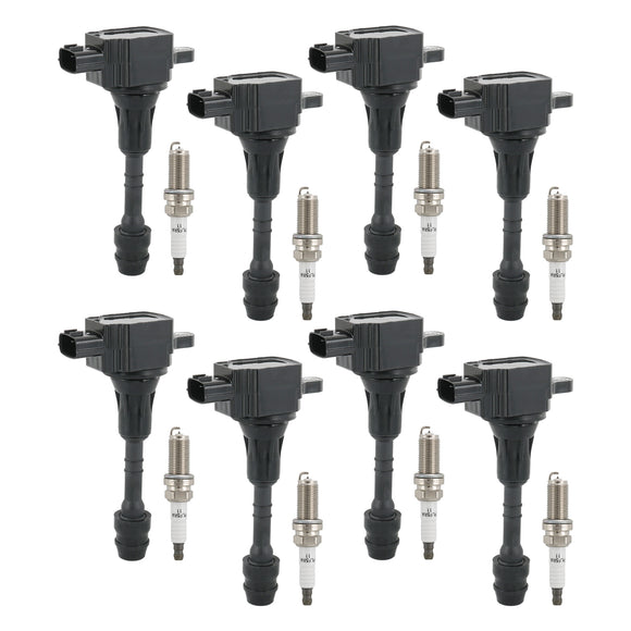JDMSPEED 8X Ignition Coil Spark Plug For Nissan Armada Titan Infiniti 5.6L 04-2007 UF510