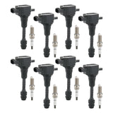 JDMSPEED 8X Ignition Coil Spark Plug For Nissan Armada Titan Infiniti 5.6L 04-2007 UF510