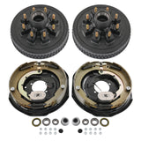 JDMSPEED NEW 12" x 2" Left & Right Electric Brake w/ 8 on 6.5" Bolt Circle Hub Drum Kit
