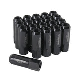 JDMSPEED Black 20PCS M14X1.5 60MM Extended Forged Aluminum Wheel Rim Tuner Racing Lug Nut