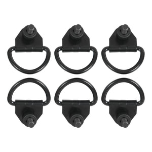 JDMSPEED For Ford Transit 150 250 350 Van 2015-2023 Black Cargo D-Hooks 3 Pair/Set of 6