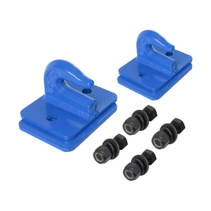 JDMSPEED NEW Blue 2 Set Heavy Duty 3/8" Bolt On Grab Hooks Fits Loader Tractor Bucket