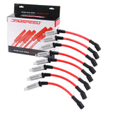 JDMSPEED 41-110 Iridium Spark Plugs & M8-48322 Spark Plug Wires for 5.3 6.0L 6.2L Chevy