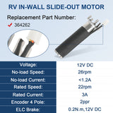 JDMSPEED IN WALL SLIDE OUT MOTOR FOR 364262 LIPPERT 42mm MID TORQUE 20561