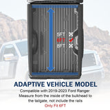 JDMSPEED 6ft Short Bed Soft Folding Tri-Fold Tonneau Cover For Ford Ranger 2019-2023 NEW