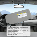 JDMSPEED Sun Visor Sunshade Without Sunroof Gray Drivers Side Fits Toyota Camry 2007-2011