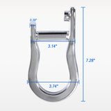 JDMSPEED 2X Fits 2007-2019 Chevrolet Silverado GMC Sierra 1500 Chrome Tow Hooks 84072462