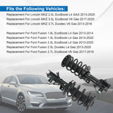 JDMSPEED Pair Front Shock Absorber Struts Spring Assys Electric For Lincoln 2013-2020 MKZ