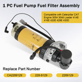 JDMSPEED 228-9129 Fuel Pump W/ Fuel Filter Assy Fits CAT 3054 3046 Loader 416E 414E 420E