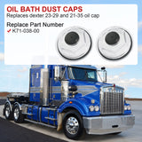JDMSPEED 2X Replacement 2-7/8" Oil Bath Caps Trailer Axle Fits Dexter 21-35 6K 7K 8K