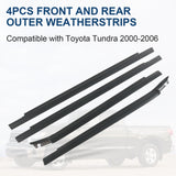 JDMSPEED For Toyota Tundra 2000-2006 Double Cab Weatherstrip Outer Lower Window X4