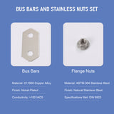 JDMSPEED Nickel-Plated, Copper BUS BARS & SS NUTS Fits For Prius C 2012-2019
