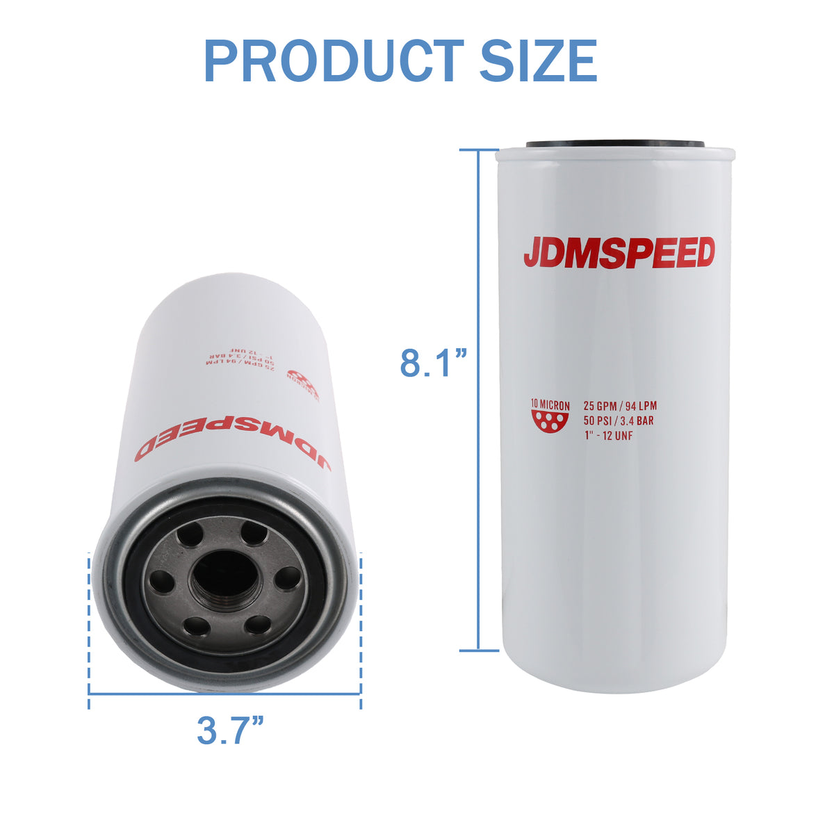 JDMSPEED Fuel Filter Fill-Rite F1810PM0 18 GPM 1-12UN 10 Micron 50PSI ...