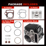 JDMSPEED 52.4mm Big Bore Cylinder W/Gasket Piston Ring Kit Fits 4 Stroke 110cc Engine atv