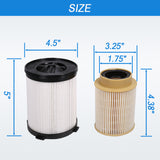 JDMSPEED GF419 & GF420 Fuel Filters Set For Titan XD 5.0l Diesel 16403-EZ41A EZ40A