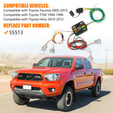 JDMSPEED Flat Trailer Wire Harnesses 4-Way For Toyota Tacoma Custom 2005-2015